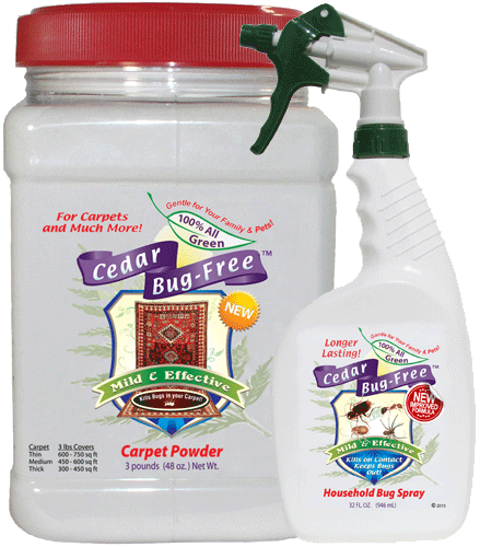 Household Bug Spray 32 oz and Carpet Powder - Natural Bug Control