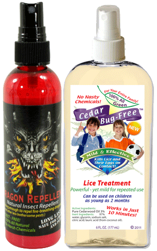 Dragon Repellent 4 oz and Lice Treatment 6 oz - Natural Insect Repellent